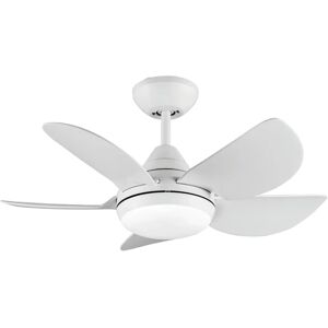 SULION Ventilatore da soffitto con pale con luce inclusa Rian, bianco, D. 76 cm, 2000 LM, luce bianco,