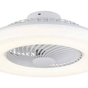 Intec Ventilatore da soffitto con pale con luce inclusa Scirocco, bianco, D. 60 cm, 3600 LM, luce bianco,