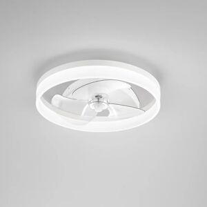 Intec Ventilatore da soffitto con pale con luce inclusa Espero, bianco, D. 50 cm, 4800 LM, luce bianco,