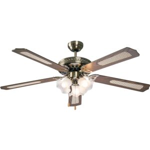 Inspire Ventilatore da soffitto Reunion, marrone, D. 132 cm