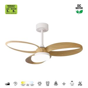 MANTRA Ventilatore da soffitto INIFNITY, marrone, Ø 92.6 cm, CCT, dimmerabile,  IP20