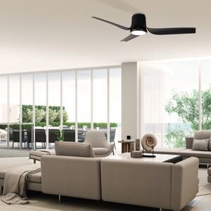 MANTRA Ventilatore da soffitto USHUAIA, nero, Ø 133 cm, CCT, dimmerabile,  IP20