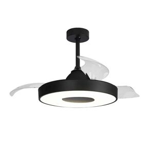 MANTRA Ventilatore DC COIN FAIN nero CCT dimmerabile LED 50cm telecomando