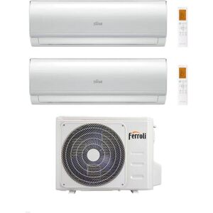 Ferroli Climatizzatore Dual split Ambra M 9+12 con 2CP001AF-18-2 R 32 Inverter Wi-Fi Classe A++