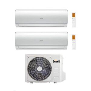 Ferroli Climatizzatore Dual split Ambra M 12+12 con 2CP001AF-18-2 R 32 Inverter Wi-Fi Classe A++