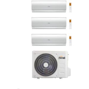 Ferroli Climatizzatore Trial split Giada M 12+12+12 con 2CP001SF-28-4 R 32 Inverter Wi-Fi Classe A++