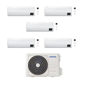 Samsung Climatizzatore Penta Split Windfree Elite 9+12+12+12+12 con AJ100TXJ5KG/EU Inverter R-32 Wi-Fi Classe A+++