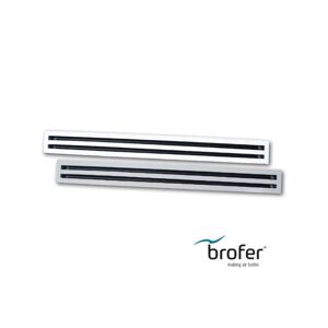Brofer Diffusori Lineari A 2 Feritoie In Alluminio Anodizzato O RAL9010 DLF10