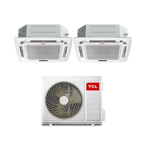 TCL Climatizzatore Inverter Dual Split a Cassetta 12+12 con MT2730 Wi-Fi R-32 Classe A++