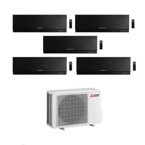 Mitsubishi Climatizzatore Penta Split Kirigamine Zen MSZ-EF Nero 9+9+12+12+12 con MXZ-5F102VF Inverter R-32 Wi-Fi Classe A++