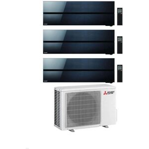 Mitsubishi Climatizzatore Trial Split Kirigamine MSZ-LN Nero 9+12+12 con MXZ-3F54VF3 Inverter R-32 Wi-Fi Classe A+++