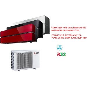 Mitsubishi Climatizzatore Condizionatore Inverter Dual Split 9000+12000 9+12 Btu A+++ Wi-Fi Kirigamine Style Msz-Ln Mxz-2f42vf Gas R32