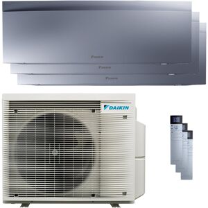 Condizionatore Daikin Emura 3 Trial Split 9000+9000+18000 Btu Inverter A+ Wifi Unità Esterna 6.8 Kw Silver (3MXM68A/FTXJ25AS_2/FTXJ50AS_1)