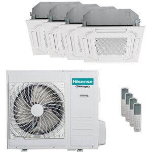 Condizionatore Hisense Cassetta Act Quadri Split 9000+9000+12000+12000 Btu Inverter A++ Unità Esterna 10 Kw (4AMW105U4RAA/ACT26UR4RCC8_2/ACT35UR4RCC8_2)