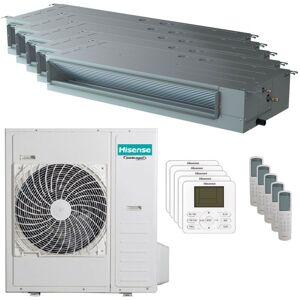 Condizionatore Hisense Canalizzabile Adt Penta Split 9000+9000+12000+12000+12000 Btu Inverter Unità Esterna 12.5 Kw (5AMW125U4RTA/ADT26UX4RBL8_2/ADT35UX4RBL8_3)