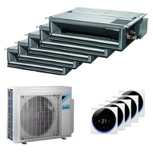 Condizionatore Daikin Canalizzabile Slim Penta Split 9000+9000+9000+9000+9000 Btu Inverter A++ Unità Esterna 9 Kw (5MXM90N-FDXM25F9-5)