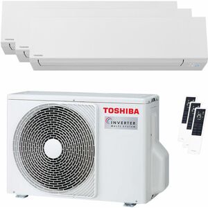 Condizionatore Toshiba Shorai Edge White Trial Split 5000+9000+12000 Btu Inverter A+++ Wifi Unità Esterna 5.2 Kw (RAS-3M18G3AVG-E/RAS-M05G3KVSG-E_1/RAS-B10G3KVSG-E_1/RAS-B13G3KVSG-E_1)