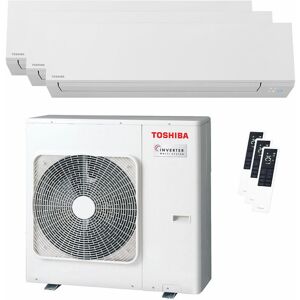 Condizionatore Toshiba Shorai Edge White Trial Split 7000+12000+18000 Btu Inverter A++ Wifi Unità Esterna 10 Kw (RAS-5M34G3AVG-E/RAS-B07G3KVSG-E_1/RAS-B13G3KVSG-E_1/RAS-B18G3KVSG-E_1)