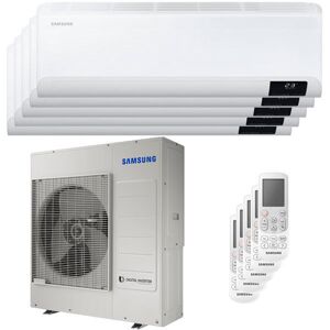 Condizionatore Samsung Cebu Wi-Fi Penta Split 7000+7000+7000+9000+12000 Btu Inverter A++ Wifi Unità Esterna 10,0 Kw (AJ100TXJ5KG/EU-AR07TXFYAWKNEU-5-65A75B)