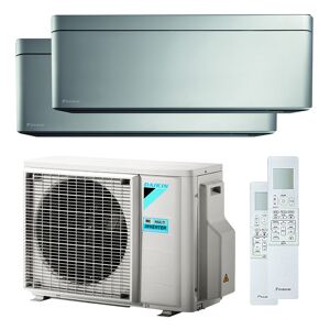 Condizionatore Daikin Stylish Dual Split 7000+7000 Btu Inverter A+++ Wifi Unità Esterna 4,0 Kw (2MXM40M-FTXA20BS-2)