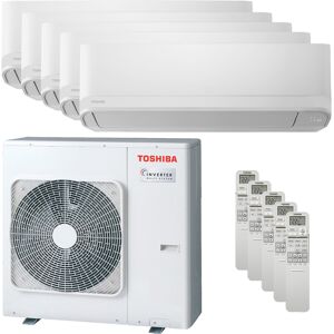 Condizionatore Toshiba New Seiya Penta Split 7000+7000+7000+9000+9000 Btu Inverter A++ Unità Esterna 10,0 Kw (RAS-5M34U2AVG-E-RAS-B07E2KVG-E-5-B75338)