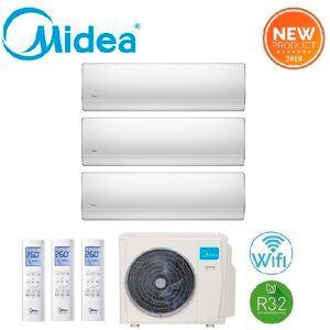 Climatizzatore Condizionatore Trial Split Inverter Midea Ultimate Comfort R-32 9000+9000+9000 Btu A++ Con M3o-27fn8-Q Wi-Fi New