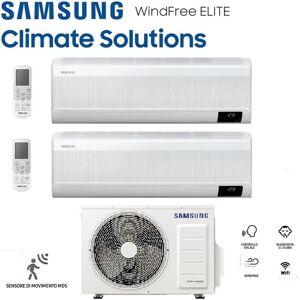 Climatizzatore Condizionatore Samsung Inverter Dual Split Windfree Elite 9000+9000 Btu Con Aj040txj R-32 Classe A+++ Wifi - New 9+9