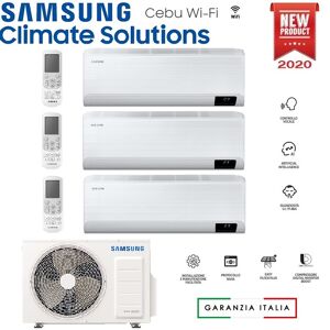 Climatizzatore Condizionatore Samsung Inverter Trial Split Cebu Wi-Fi 7000+12000+18000 Con Aj068txj R-32 Classe A++ Wifi - New 7+12+18