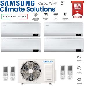 Climatizzatore Condizionatore Samsung Inverter Quadri Split Cebu Wi-Fi 7000+7000+9000+18000 Con Aj080txj R-32 Classe A++ Wifi - New 7+7+9+18
