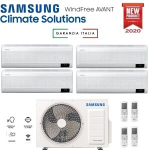 Climatizzatore Condizionatore Samsung Inverter Quadri Split Windfree Avant 7000+9000+9000+9000 Con Aj080txj R-32 Classe A++ Wifi - New 7+9+9+9