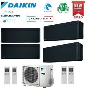 Climatizzatore Condizionatore Daikin Bluevolution Quadri Split Inverter Stylish Black R-32 Wi-Fi 7000+7000+9000+9000 Con 4mxm80n 7+7+9+9 - New Total Black