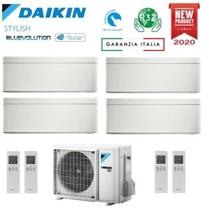 Climatizzatore Condizionatore Daikin Bluevolution Quadri Split Inverter Stylish White R-32 Wi-Fi 7000+7000+7000+15000 Con 4mxm68n 7+7+7+15 Ftxa-Aw -Garanzia Italiana