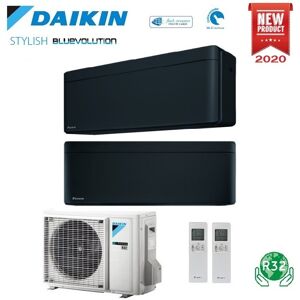 Climatizzatore Condizionatore Daikin Bluevolution Dual Split Inverter Stylish Black R-32 Wi-Fi 7000+15000 Con 2mxm50m9 - New Total Black Ftxa-Bb Garanzia Italiana 7+15