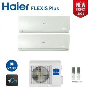 Climatizzatore Condizionatore Haier Dual Split Inverter Flexis Plus White R-32 9000+9000 Con 2u50s2sm1fa Wi-Fi Hon - New - 9+9