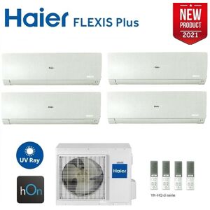 Climatizzatore Condizionatore Haier Quadri Split Inverter Flexis Plus White R-32 7000+9000+12000+15000 Con 4u75s2sr3fa Wi-Fi Hon New 7+9+12+15