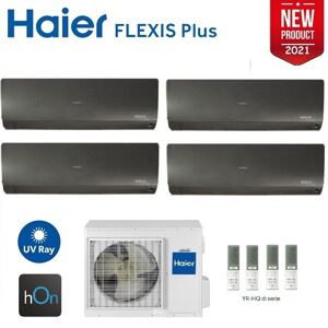 Climatizzatore Condizionatore Haier Quadri Split Inverter Flexis Plus Black R-32 7000+7000+7000+9000 Con 4u85s2sr3fa Wi-Fi Hon - New -7+7+7+9