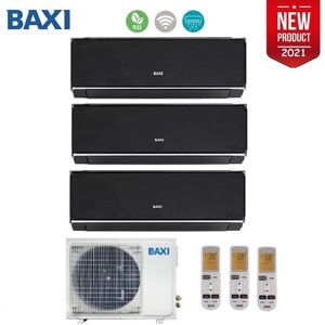 Climatizzatore Condizionatore Baxi Inverter Trial Split Halo Nero Specchiato 9000+12000+12000 Con Lsgt60-3m R-32 9+12+12 - New