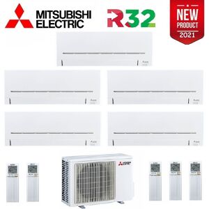 Climatizzatore Condizionatore Mitsubishi Electric Penta Split Inverter Msz-Ap_vgk R-32 7000+7000+7000+7000+7000 Con Mxz-5f102vf A++ Wi-Fi Incluso - New 7+7+7+7+7