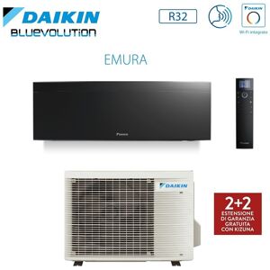 Climatizzatore Condizionatore Daikin Inverter Serie Ftxj25b Nero R-32 Emura Iii Bluevolution A+++ 9000 Btu Wi-Fi Incluso - Garanzia Italia