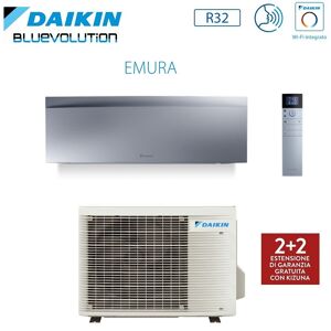 Climatizzatore Condizionatore Daikin Inverter Serie Ftxj50s Argento R-32 Emura Iii Bluevolution A+++ 18000 Btu Wi-Fi Incluso - Garanzia Italia