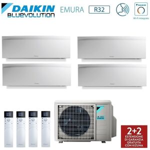 Climatizzatore Condizionatore Daikin Quadri Split Inverter Serie 3 Ftxj R-32 Emura Iii Bianco Bluevolution 7000+7000+7000+12000 Con 4mxm68n9 Wi-Fi Incluso - New -7+7+7+12