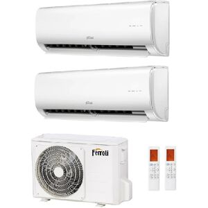 Climatizzatore Condizionatore Ferroli Dual Split Inverter R-32 Serie Ambra M 9000+9000 Con 18-2 Wi-Fi Integrato - Novita'