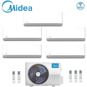 Climatizzatore Condizionatore Penta Split Inverter Midea Breezeless E 9000+9000+9000+9000+12000 Btu A++ Con M5oe-42hfn8-Q Wi-Fi Incluso R-32 Nuovo Modello 9+9+9+9+12