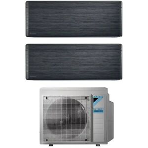 Daikin Condizionatore Dual Split Stylish Blackwood Con Inverter Da 7000+18000 Btu Wifi A+++ R32 2mxm50a