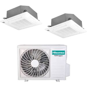 Hisense Condizionatore Con Inverter A Cassetta 4 Vie Dual Split 12000+12000 Btu In A++ Con R32 3amw72u4rjc