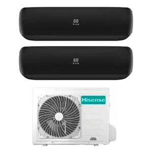 Hisense Climatizzatore Inverter Apple Pie Pro Black Edition Wi-Fi Dual Split 12000+12000 Btu 2amw52u4rxc R-32 A++