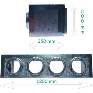 Plenum In Poliuretano Espanso A 4 Uscite Di Diametro 150 Mm