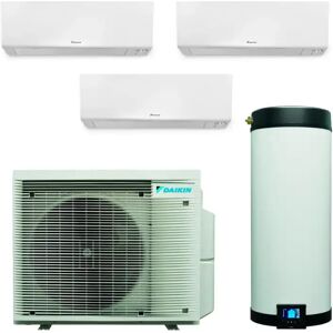 Daikin Multi+ Sistema Di Raffrescamento, Riscaldamento E Acs Da 120 L, Trial Split Esterna Da 5,2 Kw E Interne Perfera 9+9+12