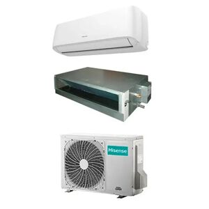 Hisense Condizionatore Con Inverter Dual Split E Canalizzato 9000+9000 Btu Hi Comfort E Adt26ux4rbl8 In A++ 2amw52u4rxc In R32