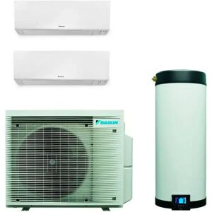 Daikin Multi+ Sistema Di Raffrescamento, Riscaldamento E Acs Da 120 L, Dual Split Esterna Da 5,2 Kw E Interne Perfera 9+12